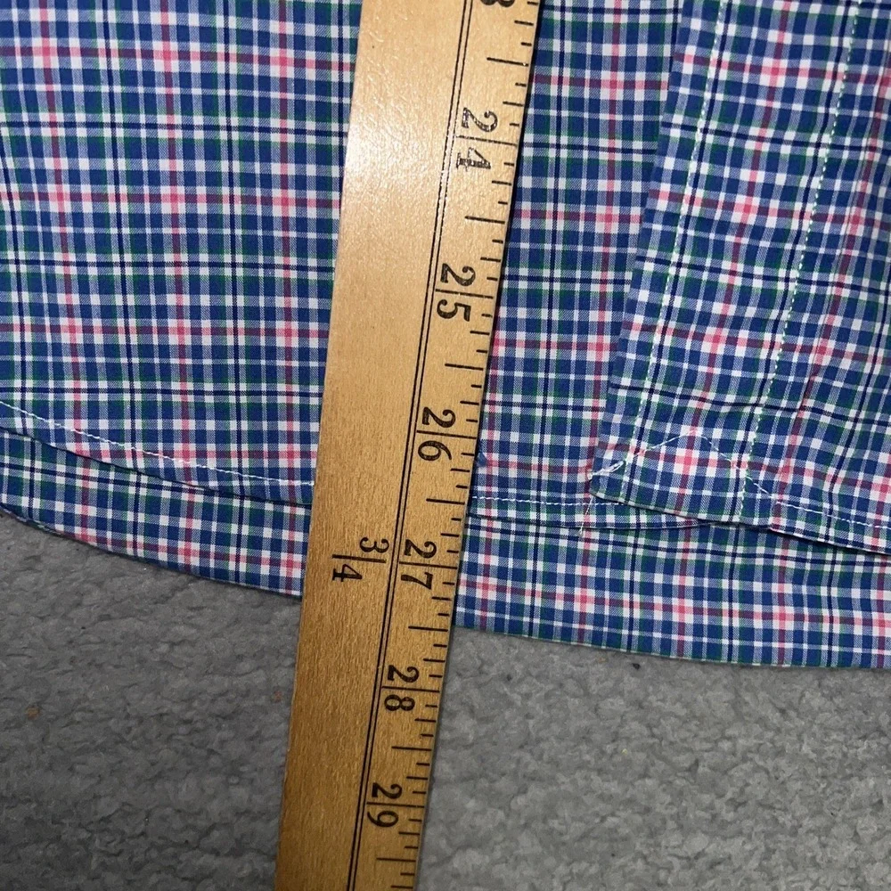 Ralph Lauren Shirt Men's Size L Multicolor Plaid Pink Pony Custom Fit Button‎ Up